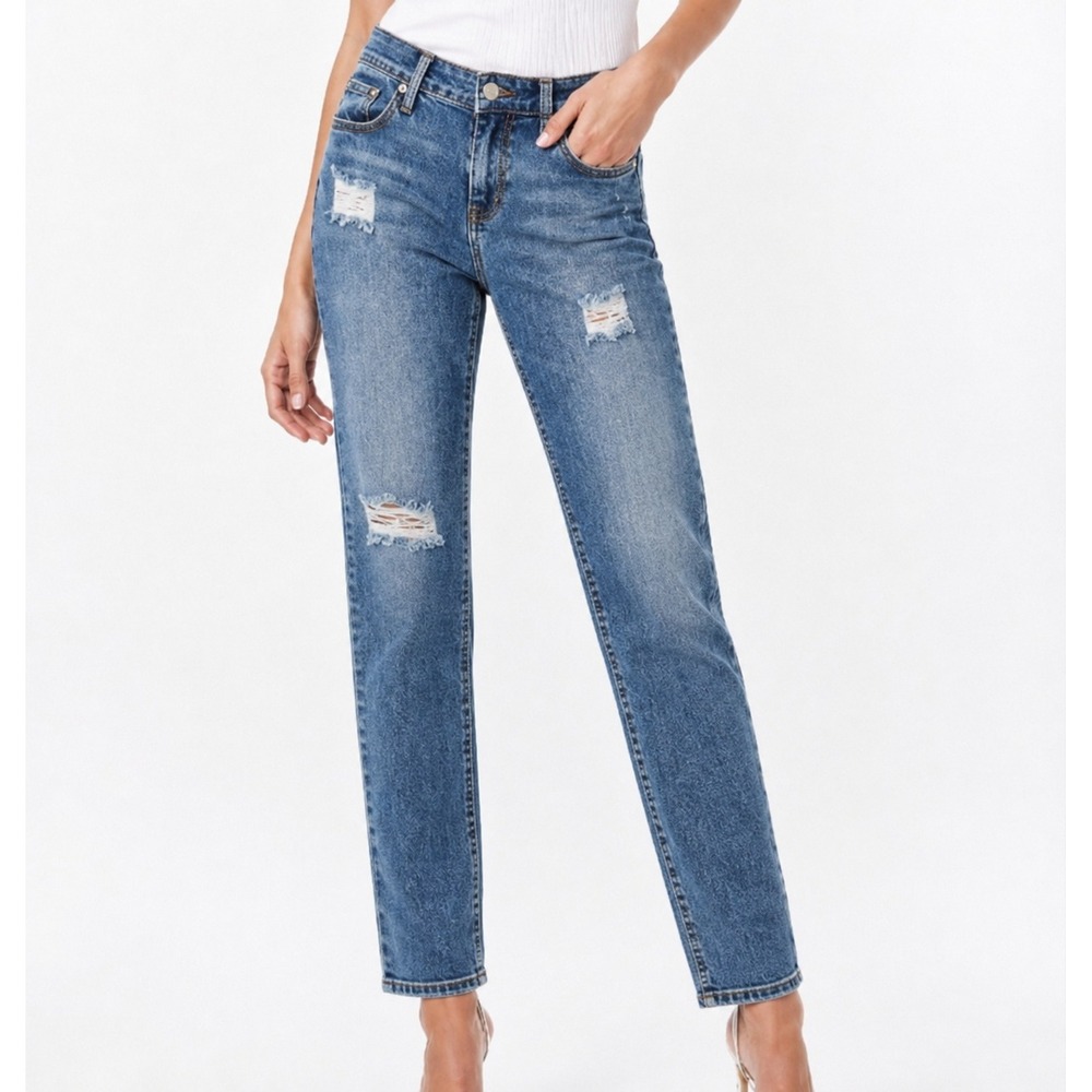 AG Adriano Goldschmied The Legging Super Skinny Distressed Jeans Blue 25R USA